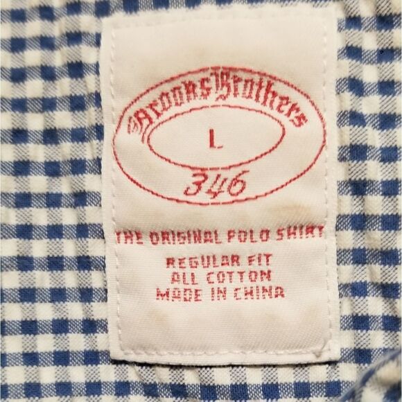 Brooks Brothers shortsleeve blue/navy button up - Picture 4 of 4